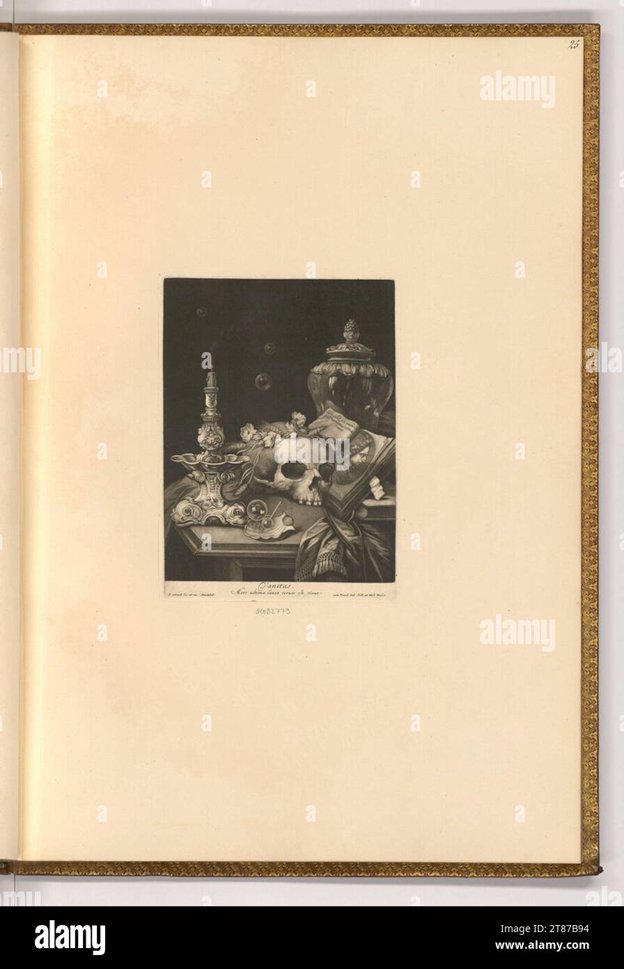 Pieter Schenk (Gravierer) Eitelkeit. Skifahren 1676-1711 , 1676/1711 Stockfoto