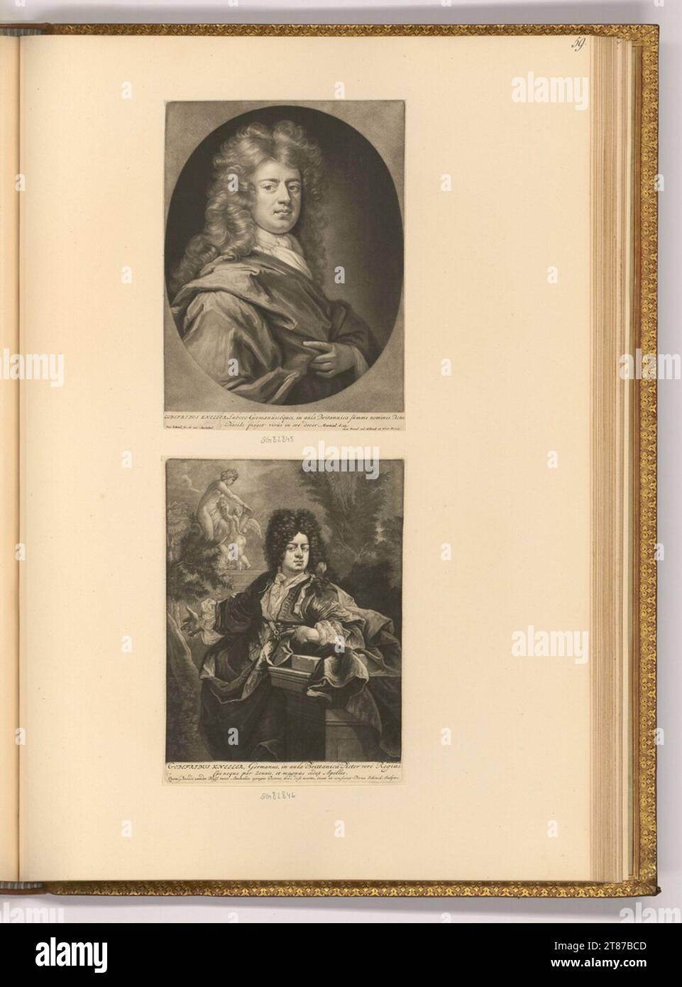 Pieter Schenk (Gravierer) Porträtiert Godfrey Kneller. Skifahren 1680-1711 , 1680/1711 Stockfoto