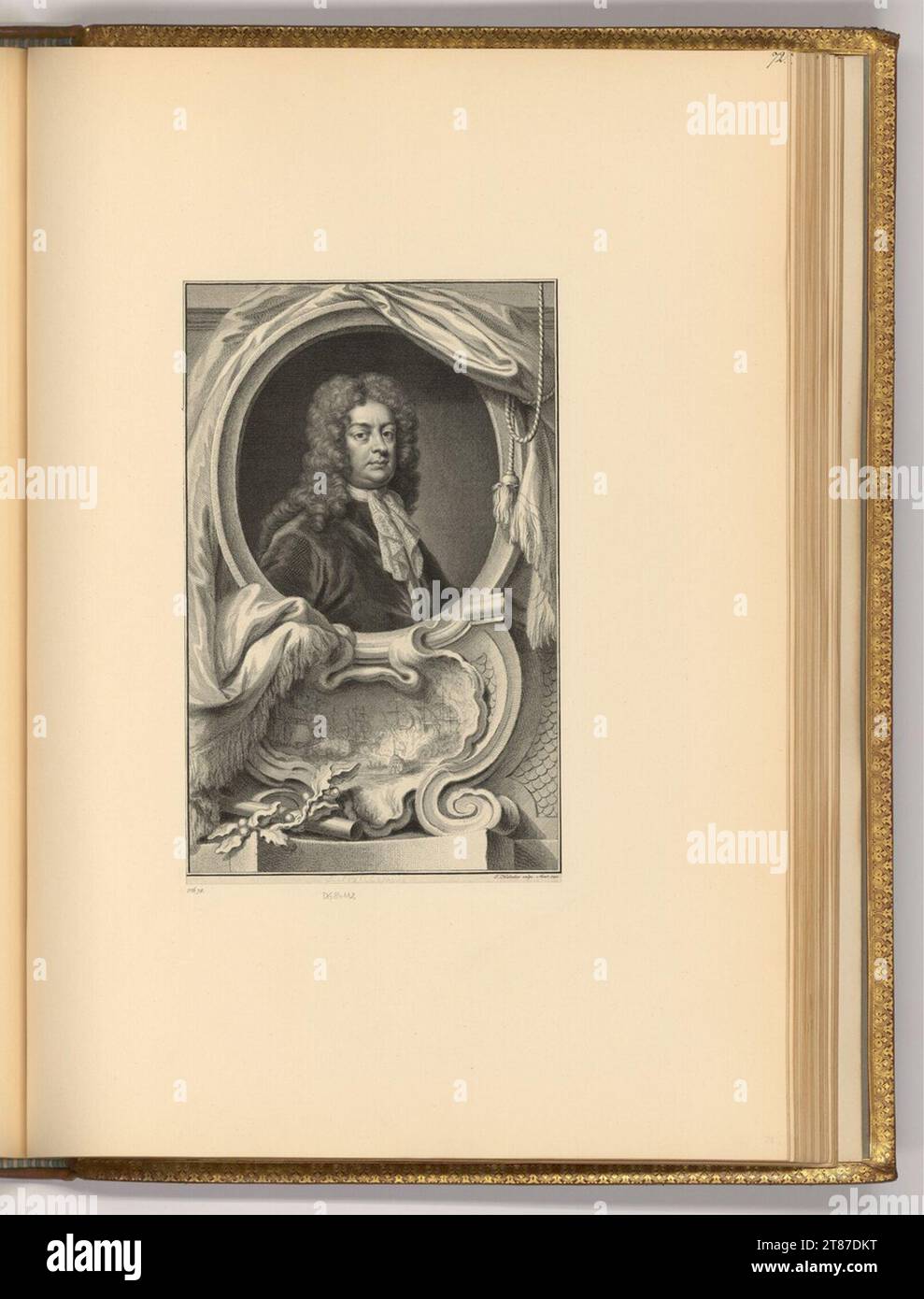 Jacob Houbraken (Engraver) Porträt Edward Russell, Graf von Orford. Kupferstich, Ätzung 1742 , 1742 Stockfoto