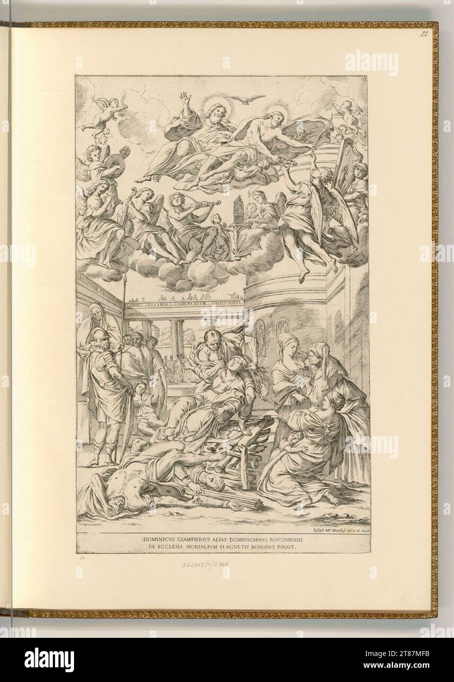 Giuseppe Maria Mitelli (Gravierer) Martyrium von St. Agnes. Ätzen 1679 , 1679 Stockfoto