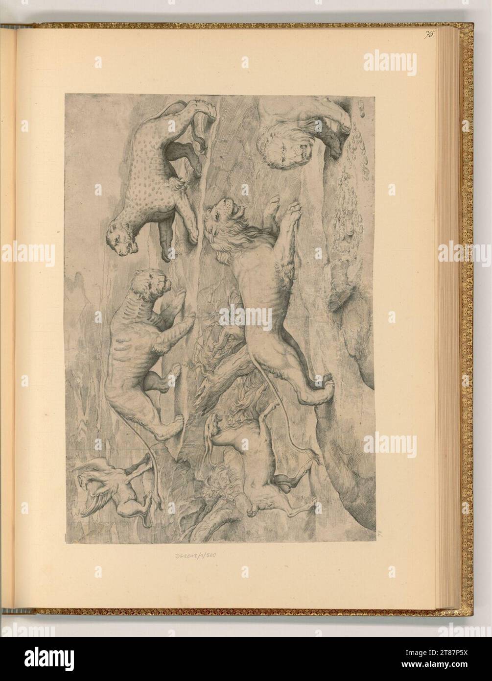 Giovanni Battista Franco gen. Semolei (Gravierer) sechs Tiere. Ätzen 1530-1561 , 1530/1561 Stockfoto