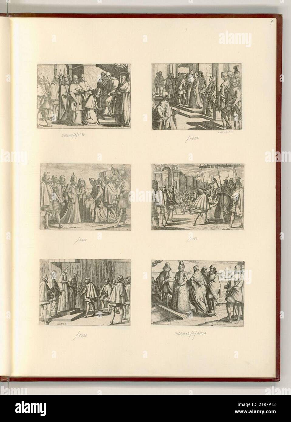 Antonio Tempesta (Engraver) Szenen aus dem Leben der Margarete von Österreich. Ätzen 1612 , 1612 Stockfoto