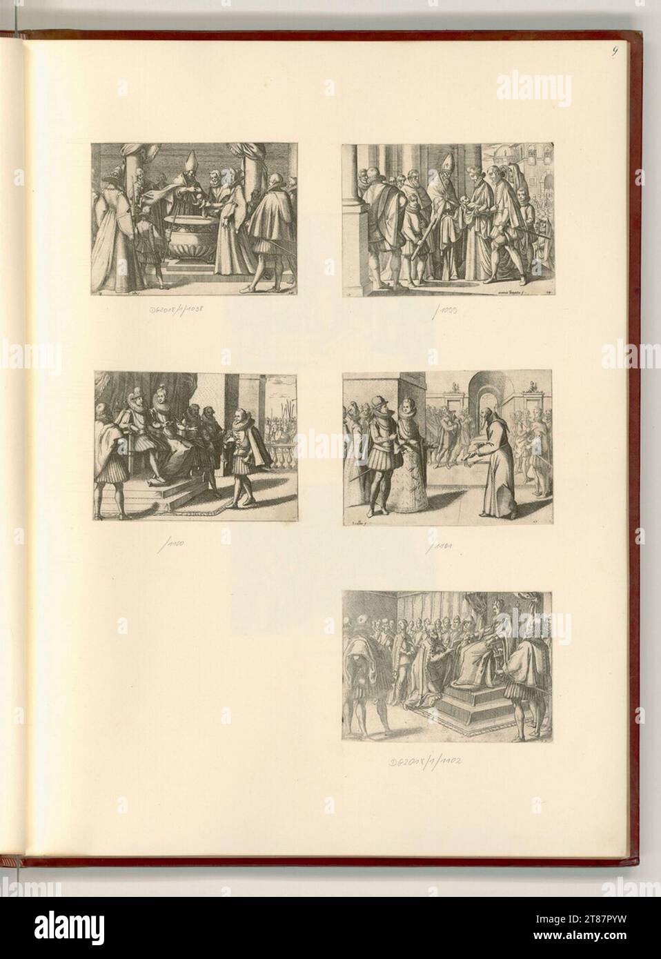 Antonio Tempesta (Engraver) Szenen aus dem Leben der Margarete von Österreich. Ätzen 1612 , 1612 Stockfoto