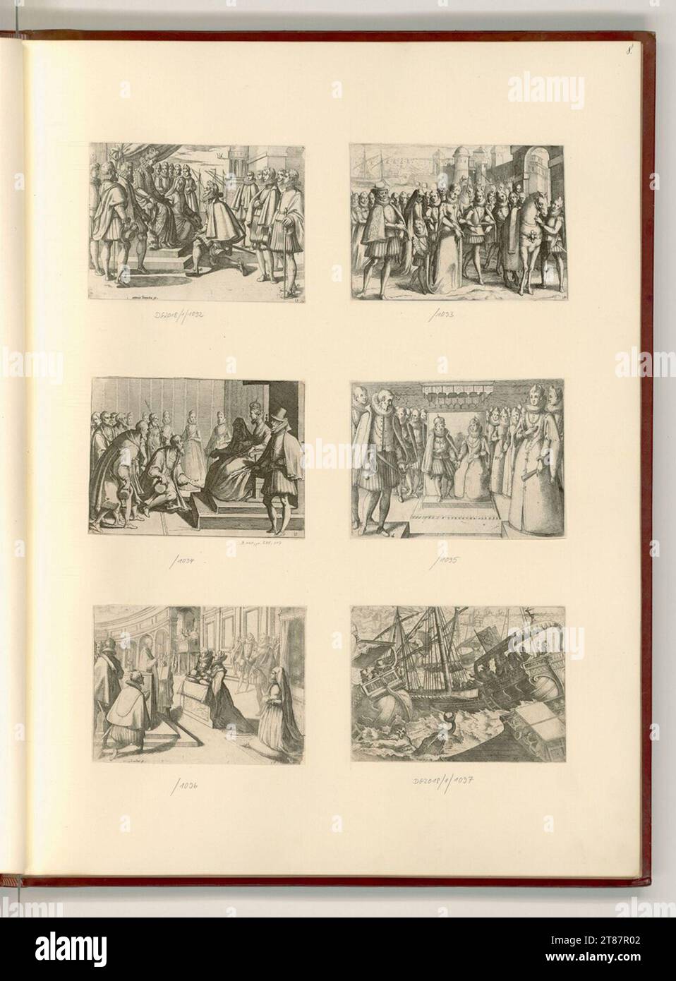 Antonio Tempesta (Engraver) Szenen aus dem Leben der Margarete von Österreich. Ätzen 1612 , 1612 Stockfoto