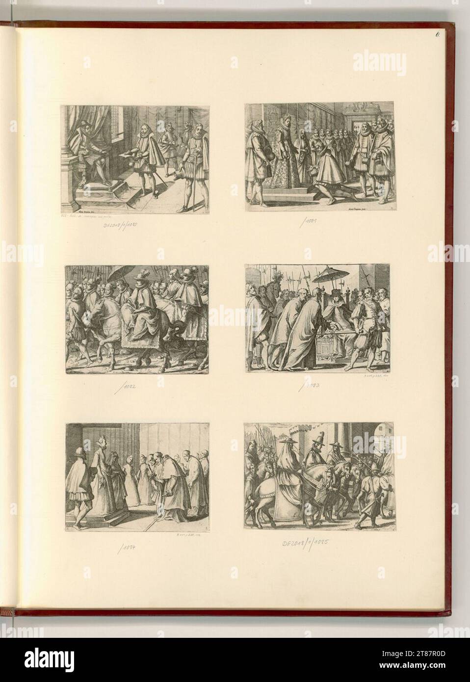 Antonio Tempesta (Engraver) Szenen aus dem Leben der Margarete von Österreich. Ätzen 1612 , 1612 Stockfoto