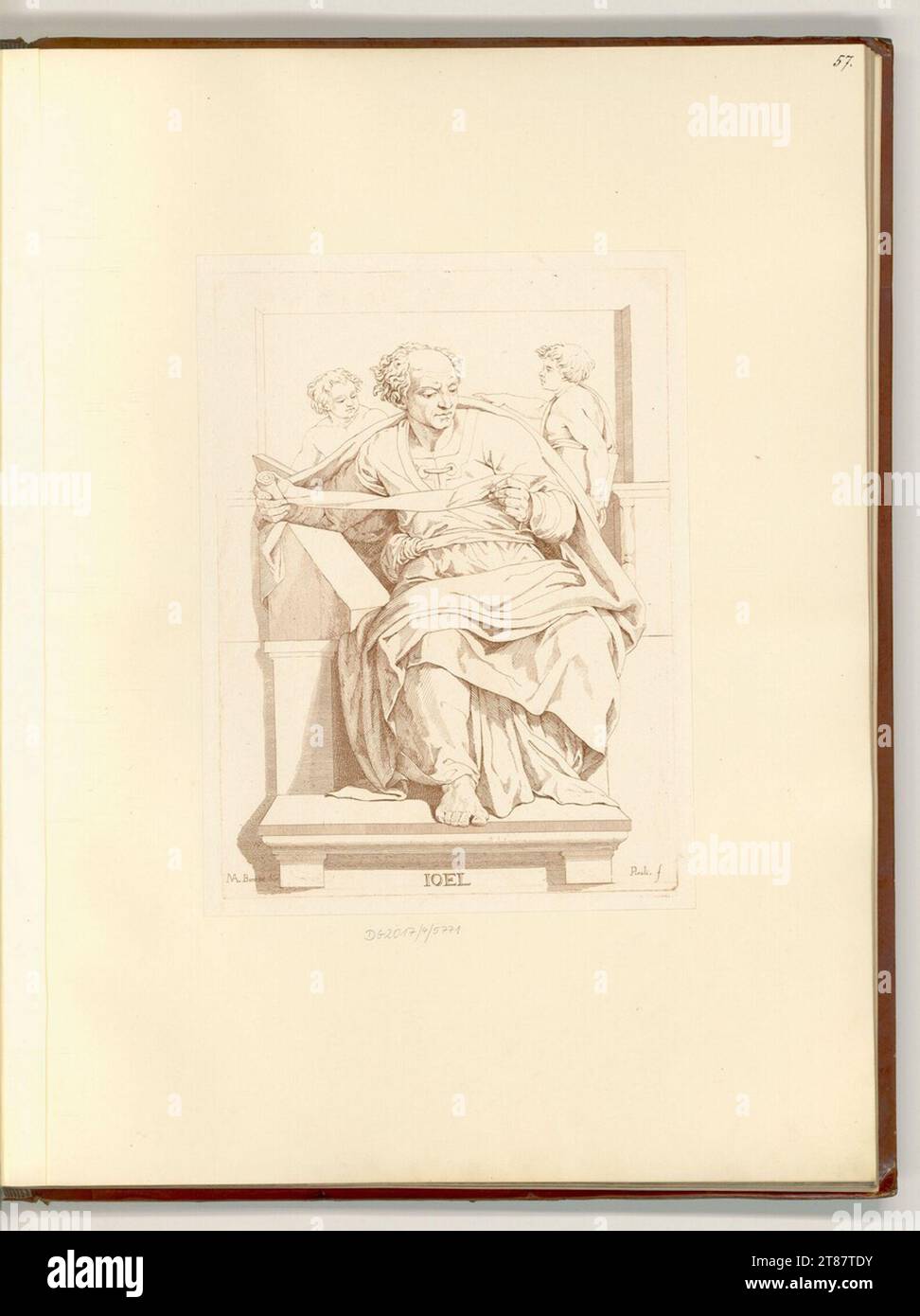 Tommaso Piroli (Graveur) Joel (Sixtinische Kapelle). Ätzen 1780-1800 , 1780/1800 Stockfoto