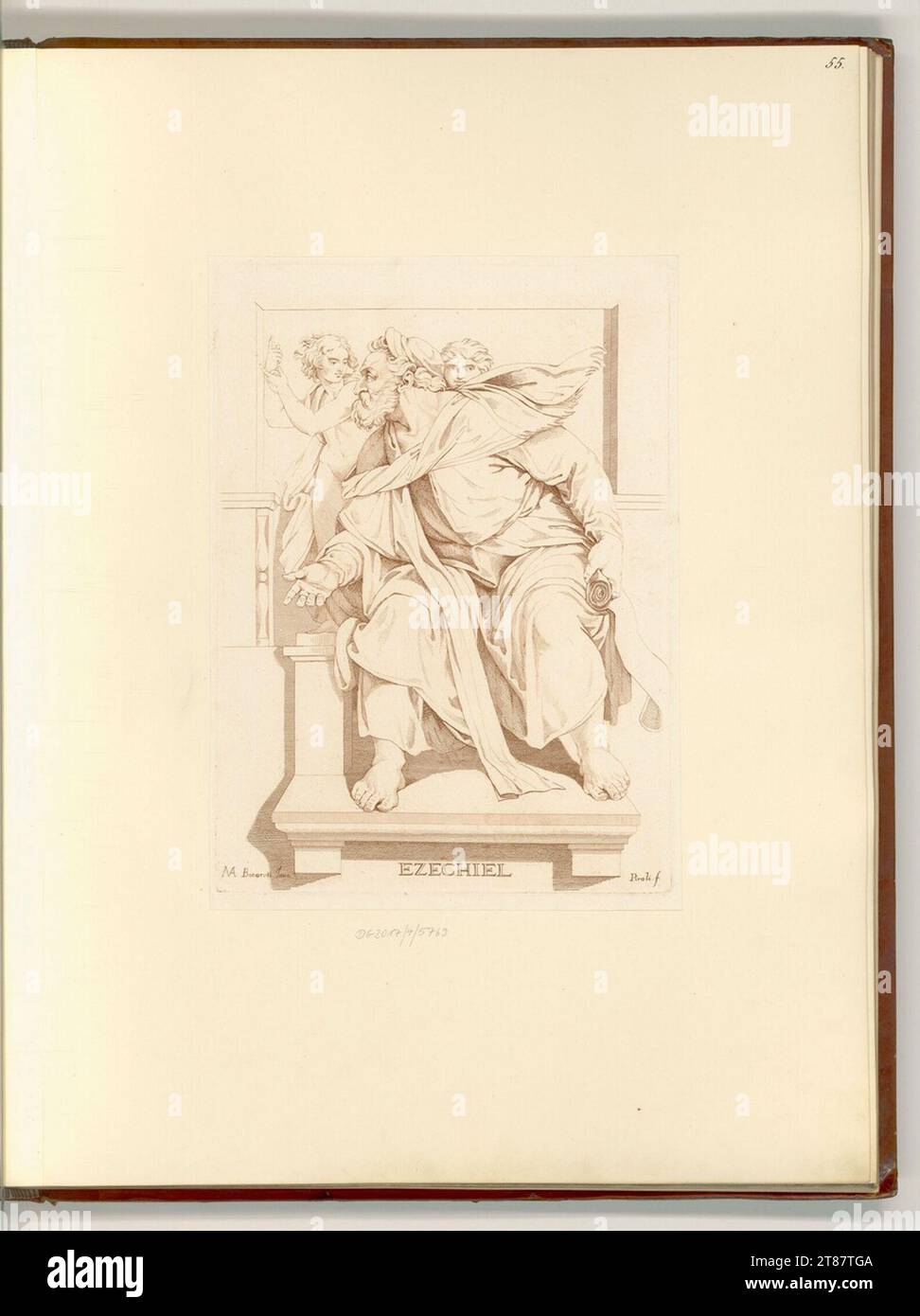 Tommaso Piroli (Gravur) Ezechiel (Sixtinische Kapelle). Ätzen 1780-1800 , 1780/1800 Stockfoto