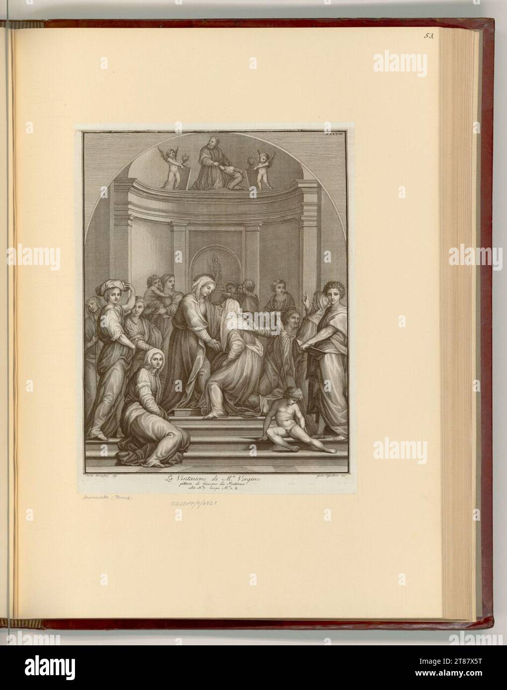 Gaetano Vascellini (Gravierer) Besuch Mariens. Kupferstich, Ätzung 1765-1805 , 1765/1805 Stockfoto