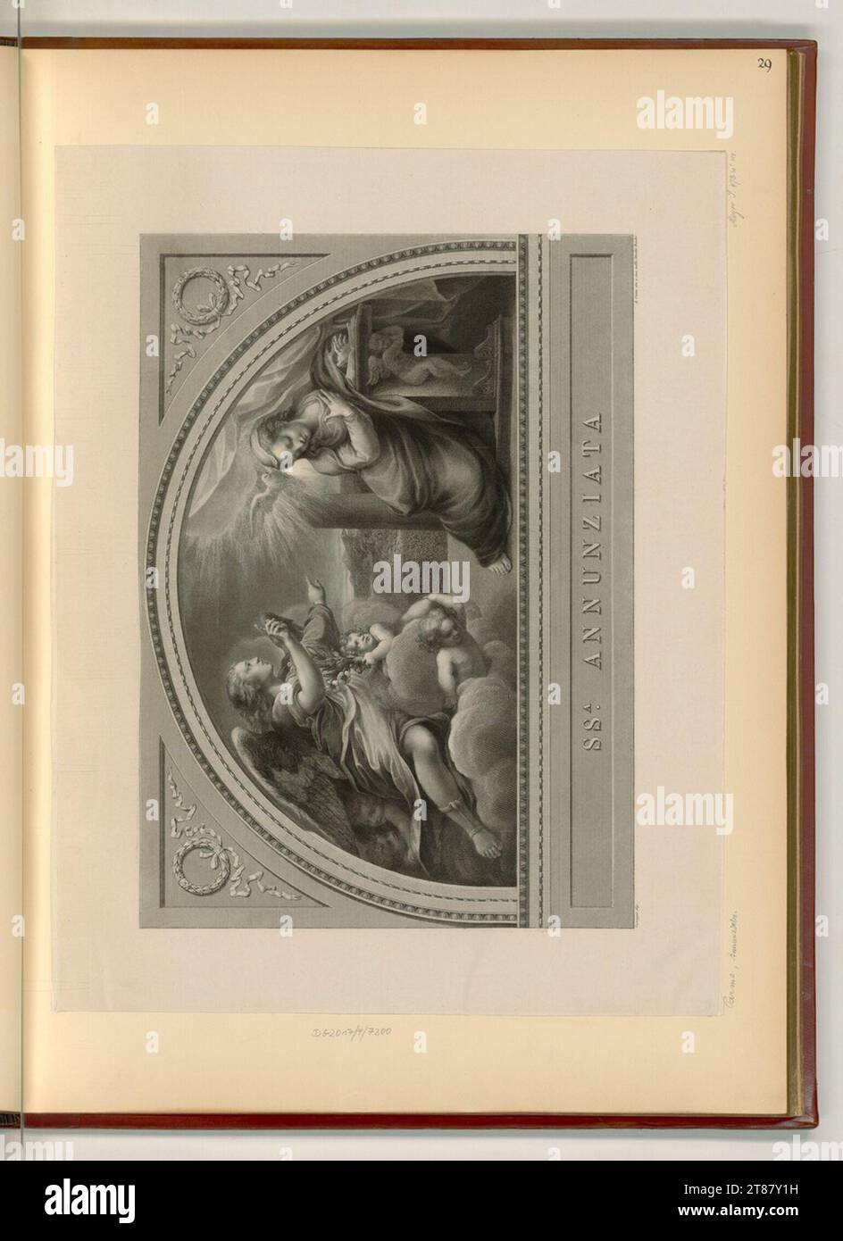 Antonio Costa (Gravierer) Verkündigung. Kupferstich 1830-1860 , 1830/1860 Stockfoto