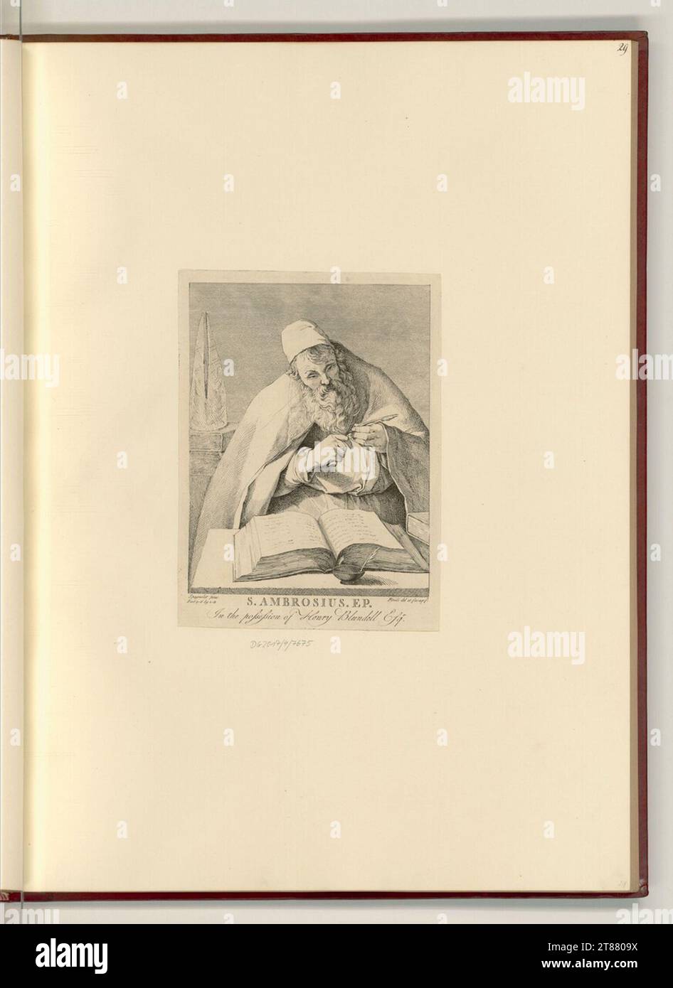 Tommaso Piroli (Gravierer) St. Ambrosius. Ätzen 1772-1824 , 1772/1824 Stockfoto