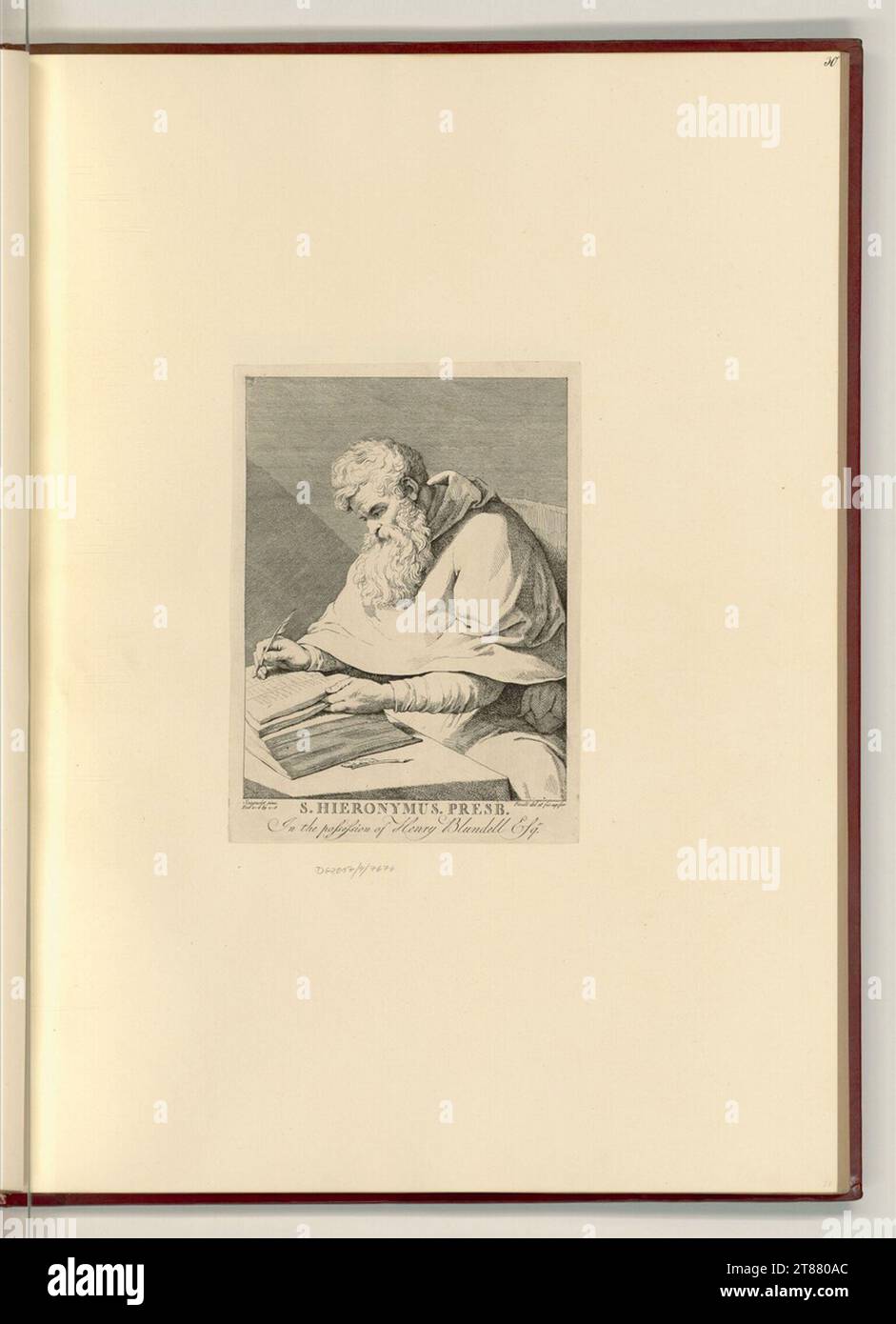 Tommaso Piroli (Gravierer) Hl. Hieronymus. Ätzen 1772-1824 , 1772/1824 Stockfoto