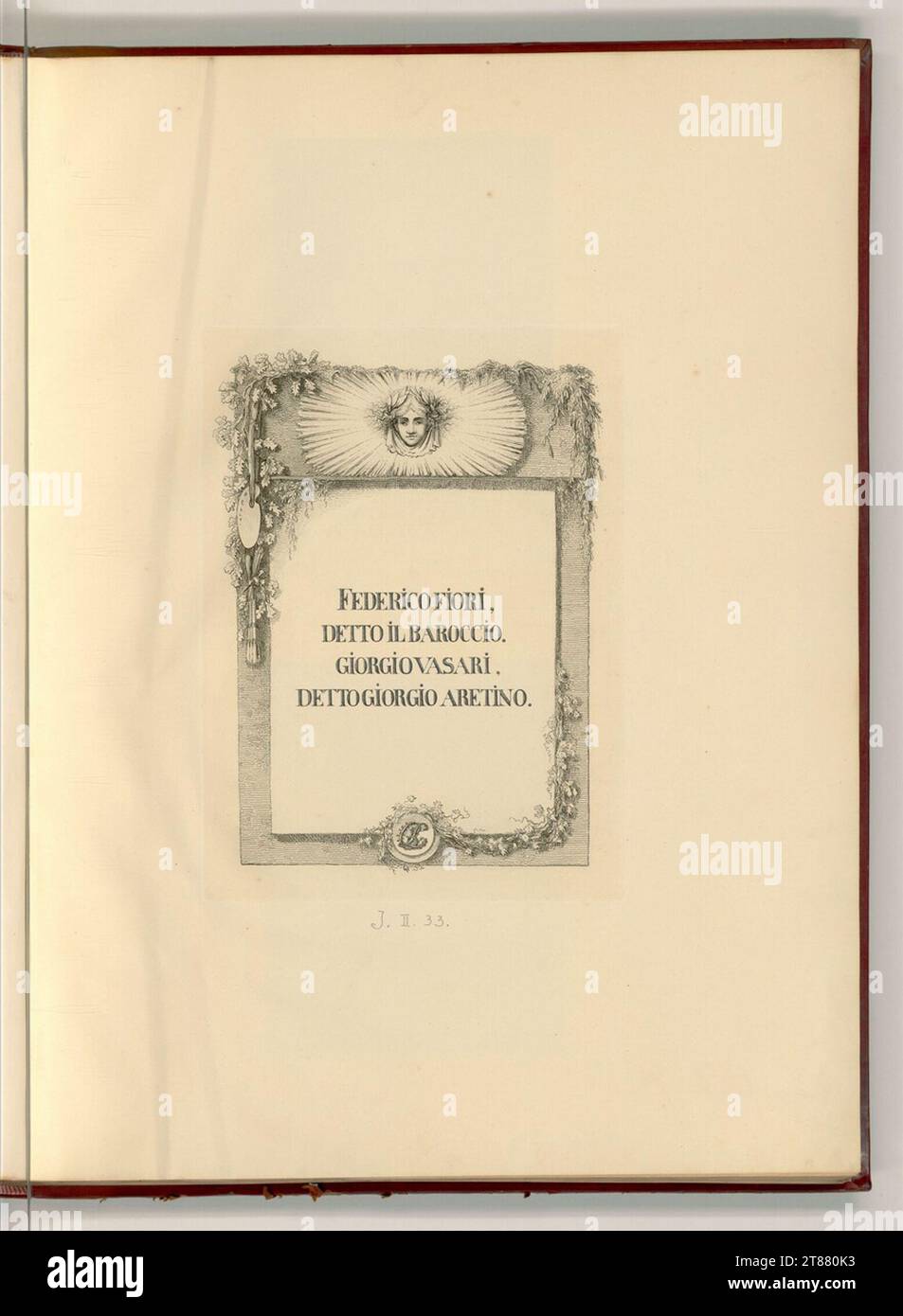 Joseph Fischer (ausführende r Künstler in) Federico Fiori, genannt der Baroccio; Giorgio Vasari, genannt Giorgio Aretino. Ätzen nach 1822 Stockfoto Joseph Fischer (ausführende r Künstler in) Federico Fiori, genannt der Baroccio; Giorgio Vasari, genannt Giorgio Aretino. Ätzen nach 1822 Stockfoto