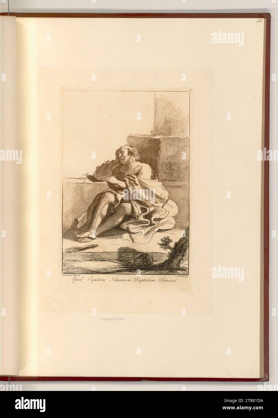 Giovanni Battista Piranesi (Engraver) schlafender alter Mann. Ätzen 1740-1778 , 1740/1778 Stockfoto