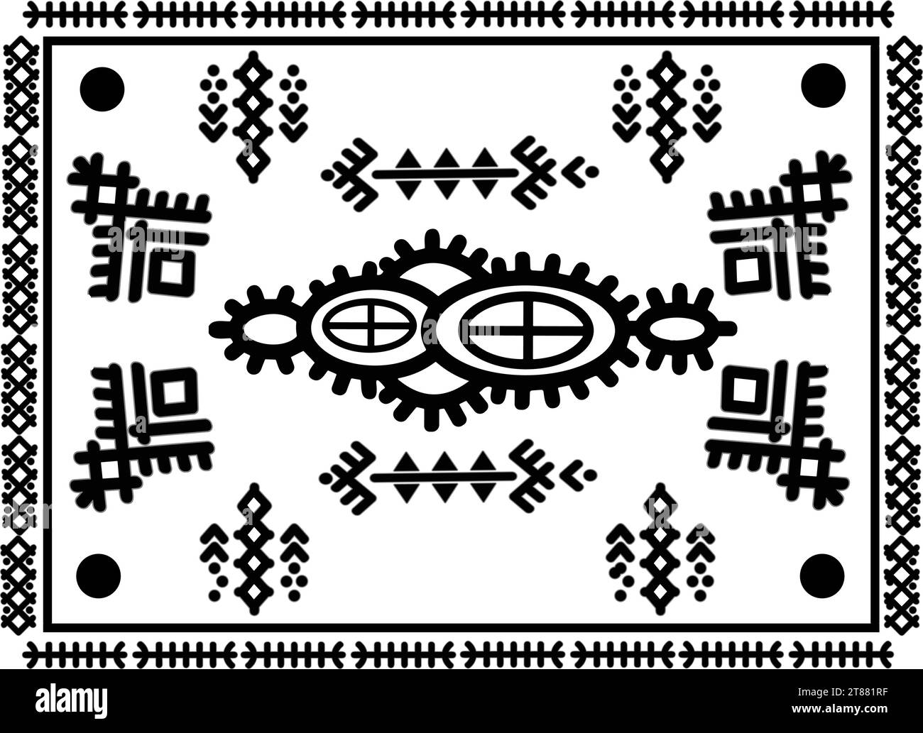 Berber-Symbol, Tifinagh, Berber-Design, Amazigh-Kultur, Amazigh-Tattoo.Vektor-Illustration. Stock Vektor