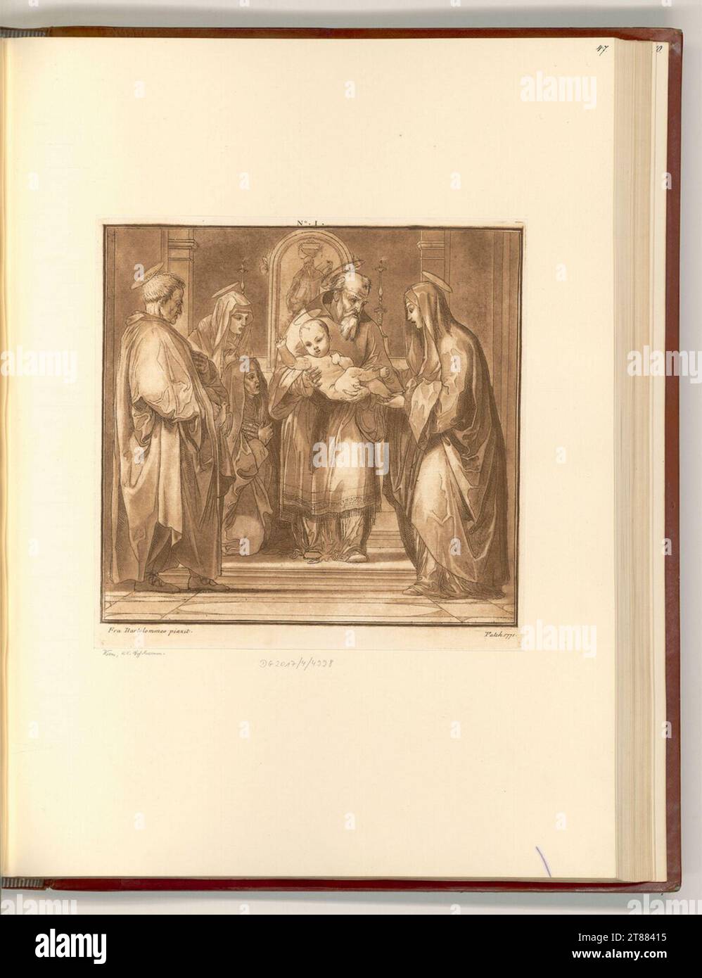 Thomas Patch (Gravierer) Darstellung Jesu im Tempel. Ätzen, Schallplatte 1771 , 1771 Stockfoto