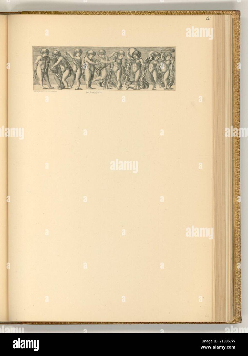 Monogrammist (unbestimmt) (unbestimmt) neun Kinder mit Musikinstrumenten. Kupferstich 16. Jahrhundert, 16. Jahrhundert Stockfoto