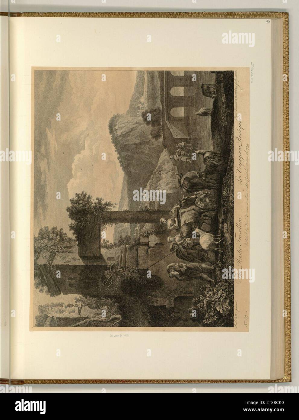 Francesco Bartolozzi (Gravierer) der rustikale Reisende. Ätzung, Kupferstich 1779 , 1779 Stockfoto