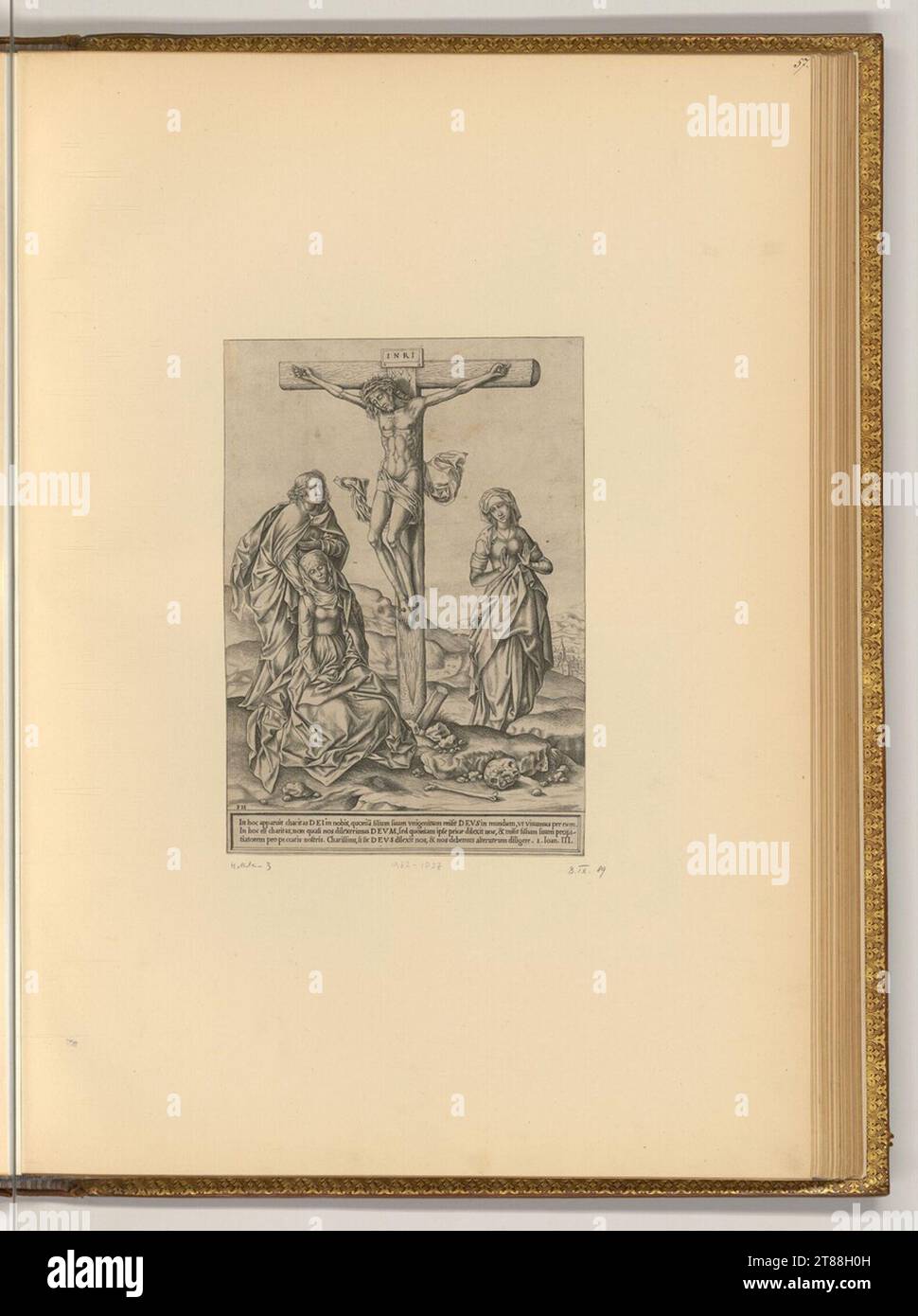 Frans Huys Christus am Kreuz. Kupferstich 1522-1562 , 1522/1562 Stockfoto