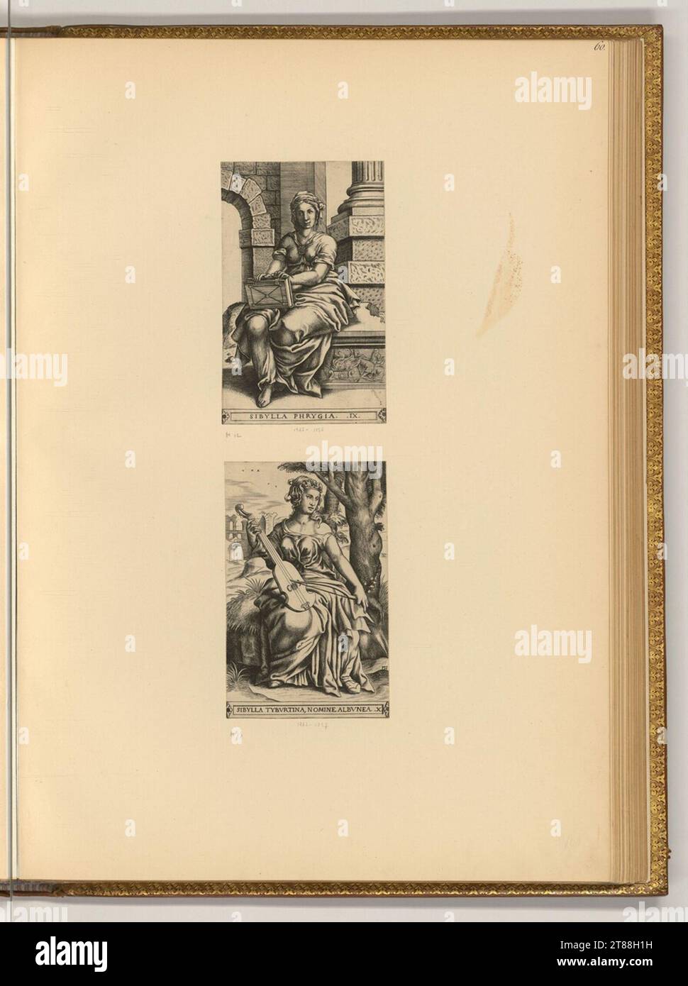 Frans Huys zwei sibyllen. Kupferstich 1522-1562 , 1522/1562 Stockfoto
