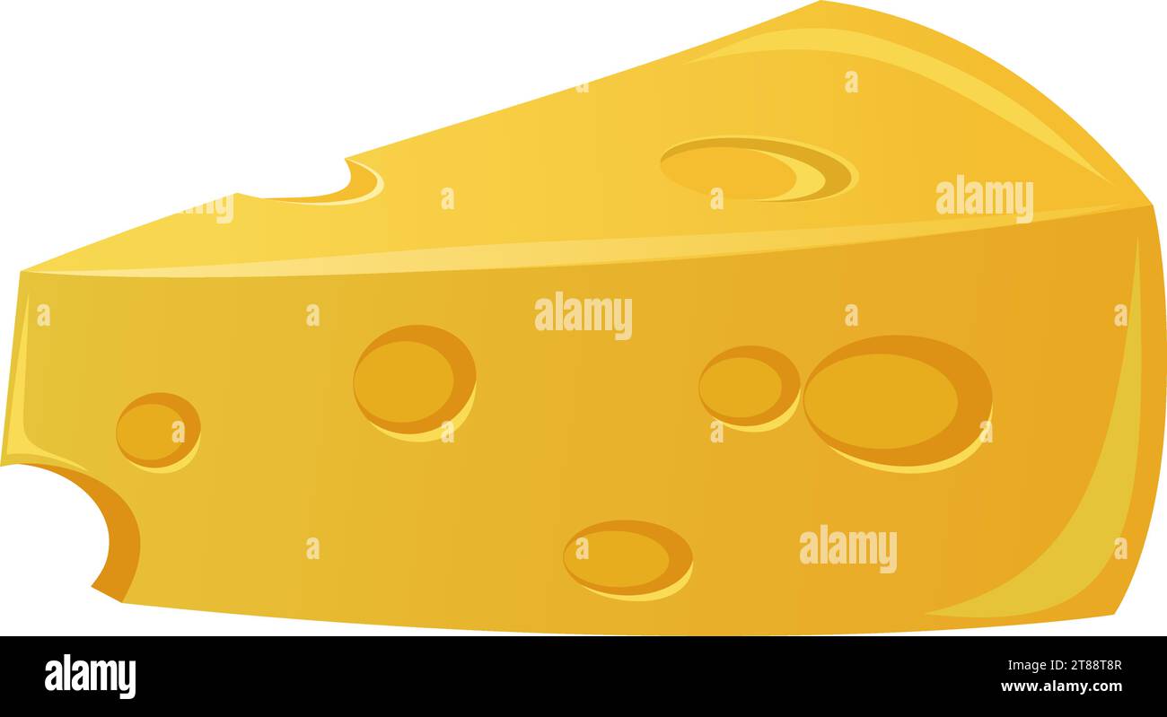 Illustration Des Vektor-Symbols Für Käseschnittstück Stock Vektor
