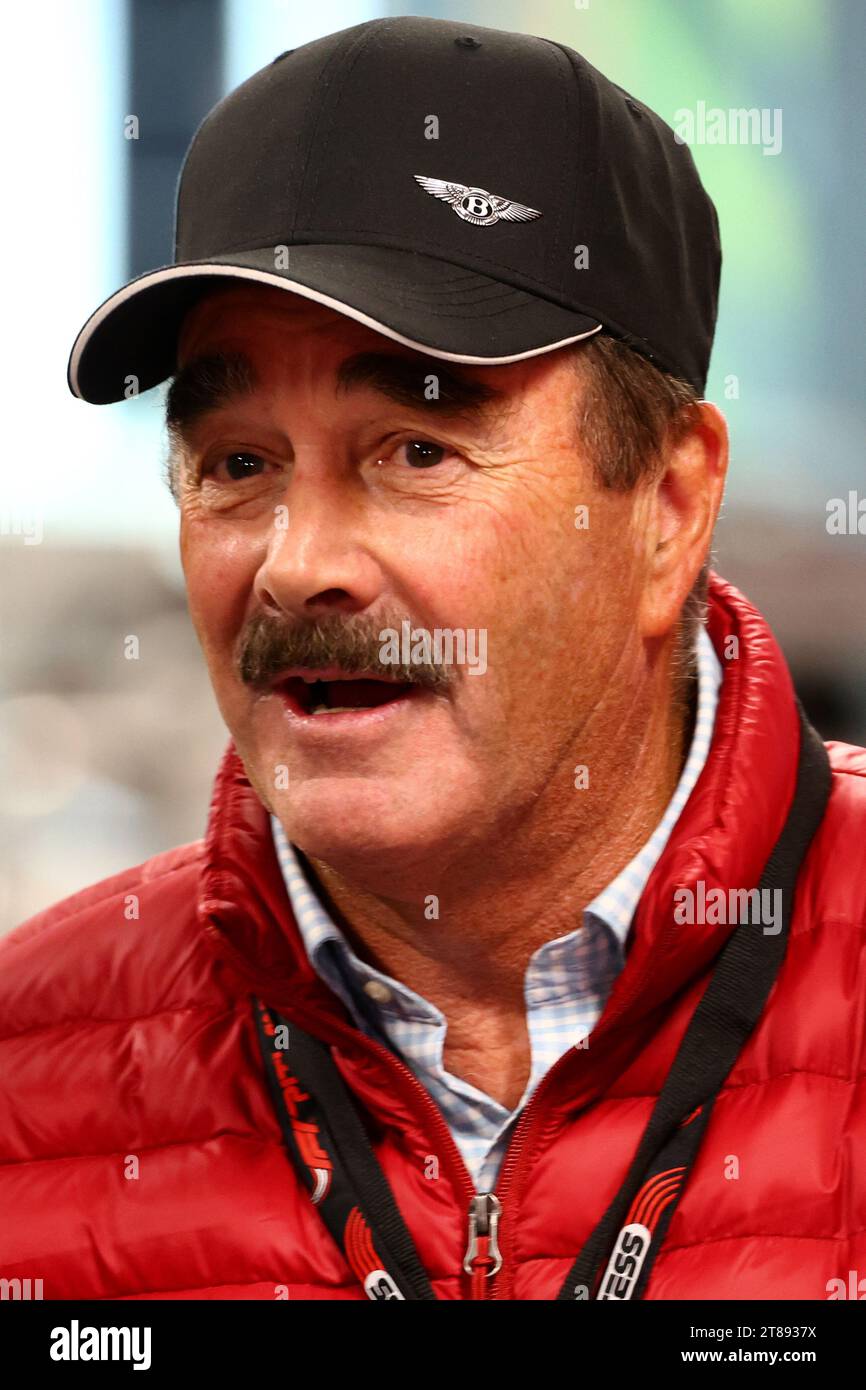 Las Vegas, USA. November 2023. Nigel Mansell (GBR). Formel-1-Weltmeisterschaft, Rd 22, Las Vegas Grand Prix, Samstag, 18. November 2023. Las Vegas Strip Circuit, Las Vegas, Nevada, USA. Quelle: James Moy/Alamy Live News Stockfoto