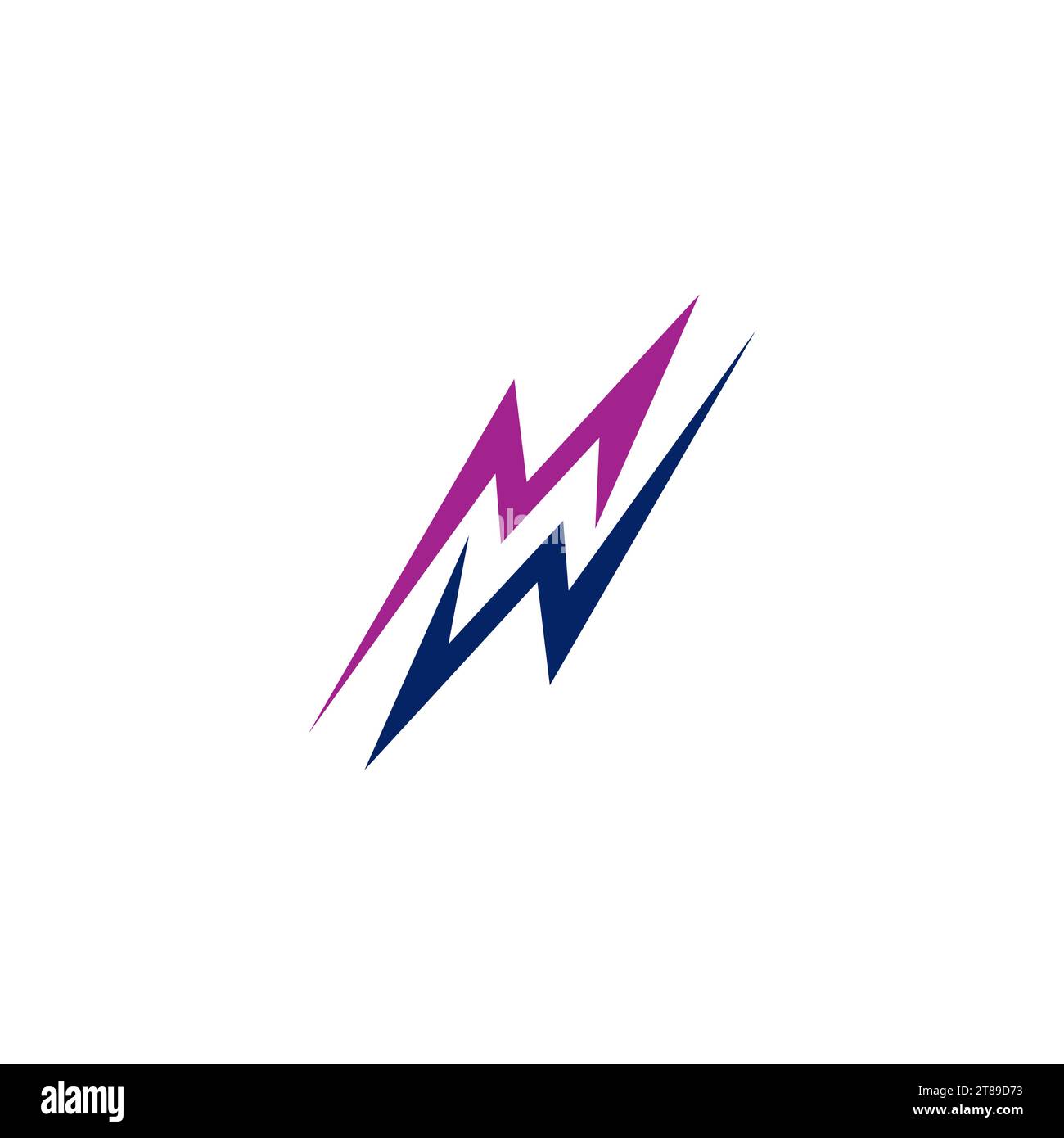 MW-Logo – einfaches Design. Symbol für Buchstabe MW Stock Vektor