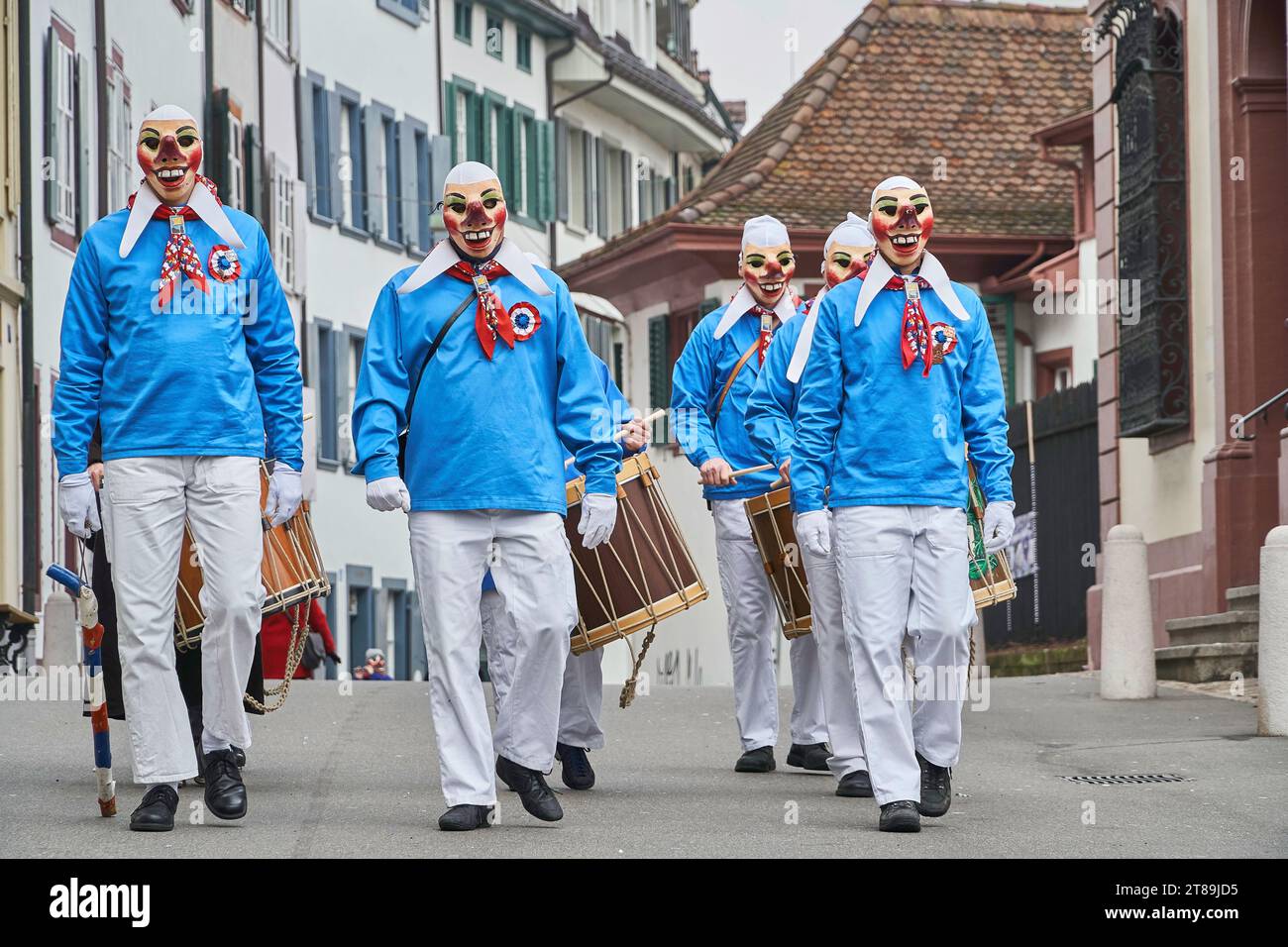 Schweiz, Basel, Zoll, Karneval, Stadt Basel, Baselstadt, Kanton Basel, Cortege, Larven, Masken, Benutzerdefiniert Stockfoto