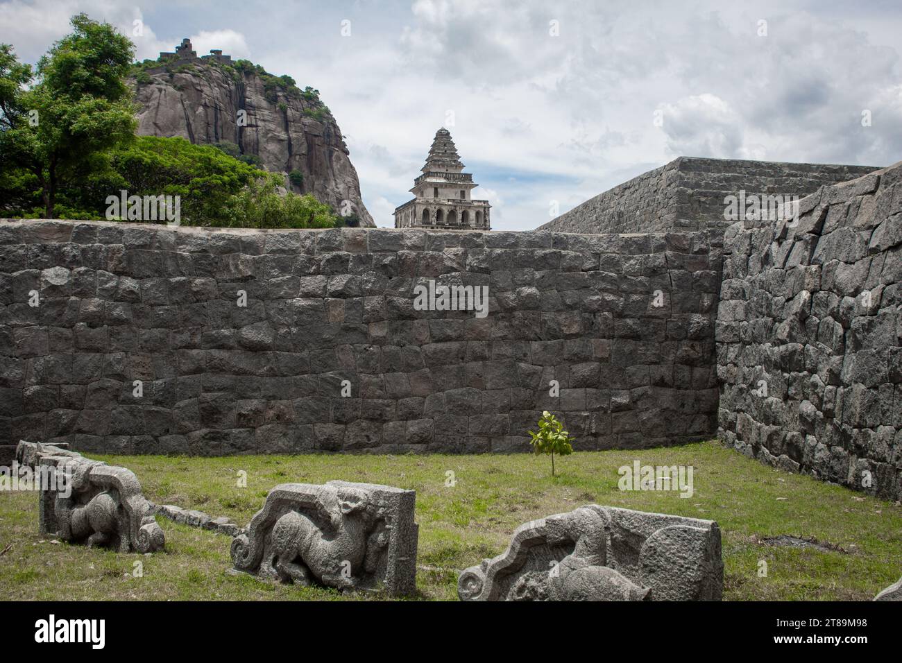 Gingee Fort Complex im Bezirk Villupuram, Tamil Nadu, Indien Stockfoto