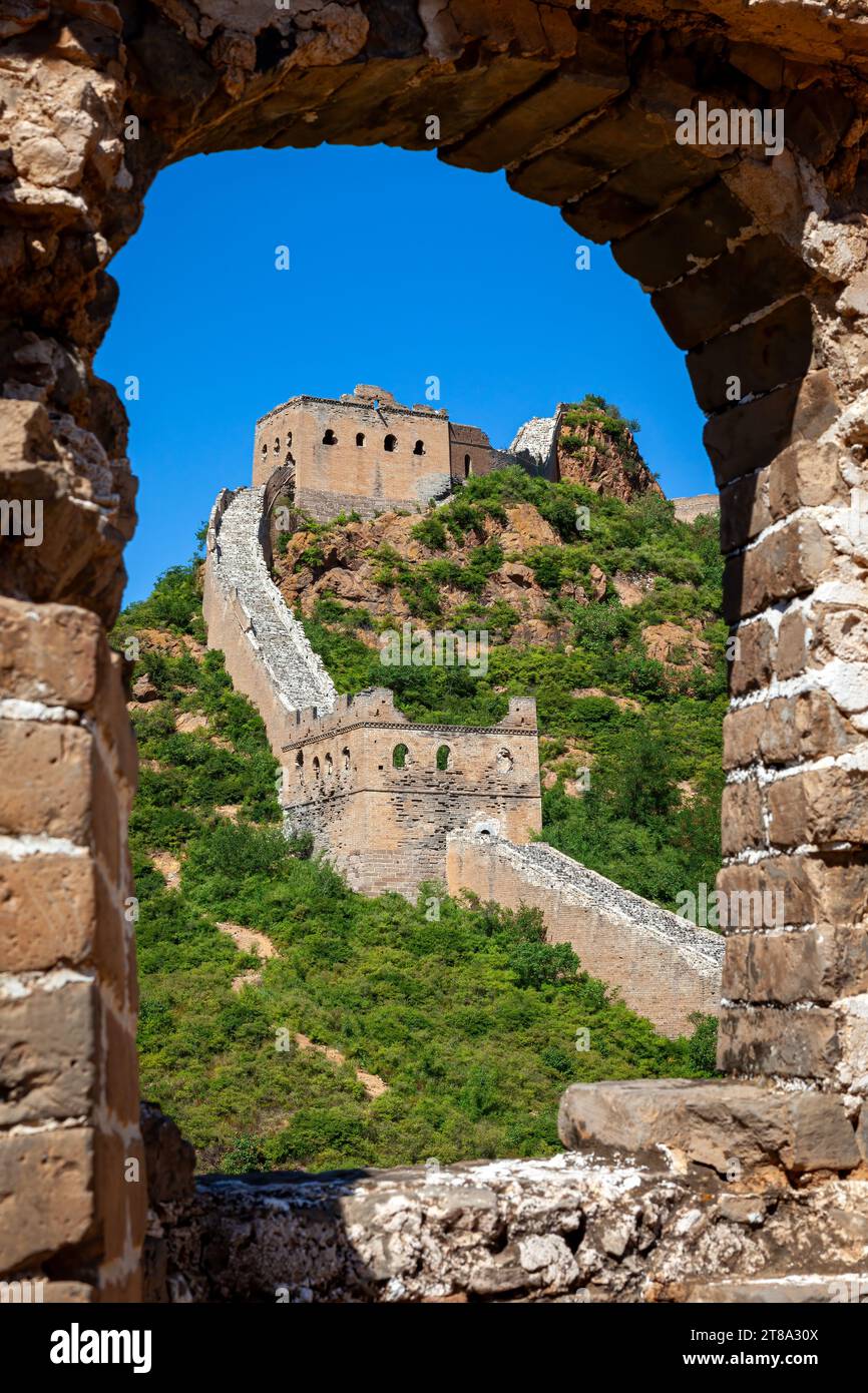 Die Chinesische Mauer bei Jinshanling Stockfoto