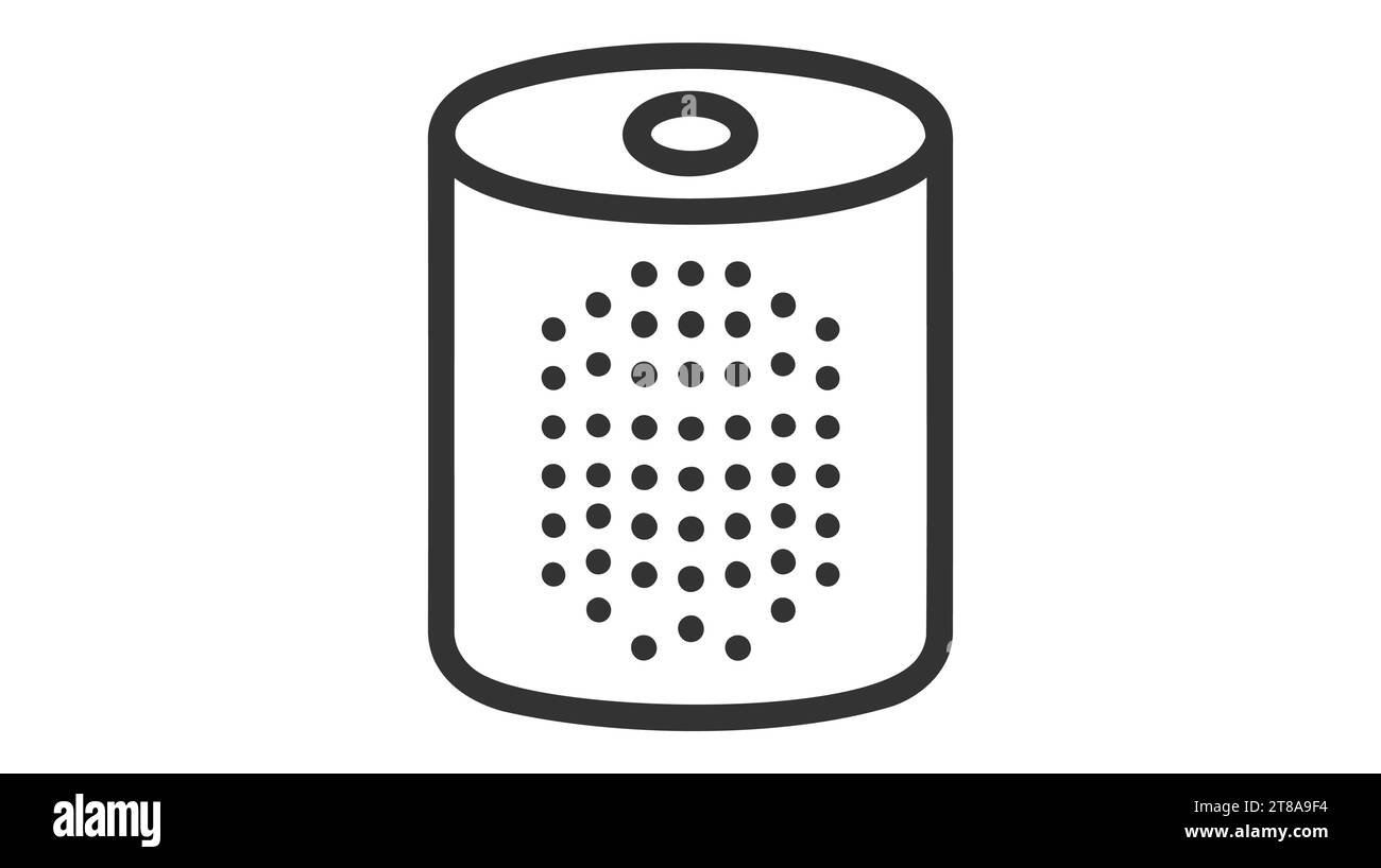 Schwarzes Symbol für Smart Speaker Line. Persönliche Sprachunterstützung, Gesprächserkennung. Stock Vektor