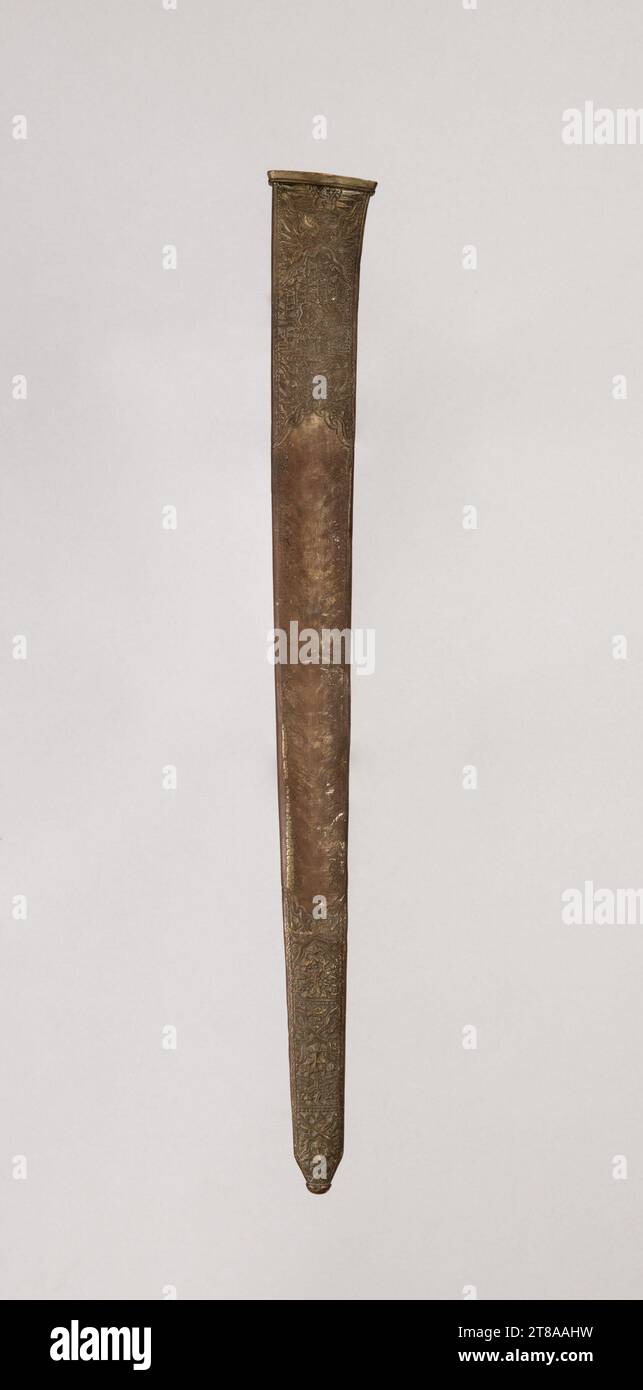 Scabbard, 1800er Jahre Java. Eisen und Silber; insgesamt: 58,2 cm (22 15/16 Zoll); Klinge: 46,7 cm (18 3/8 Zoll). Stockfoto