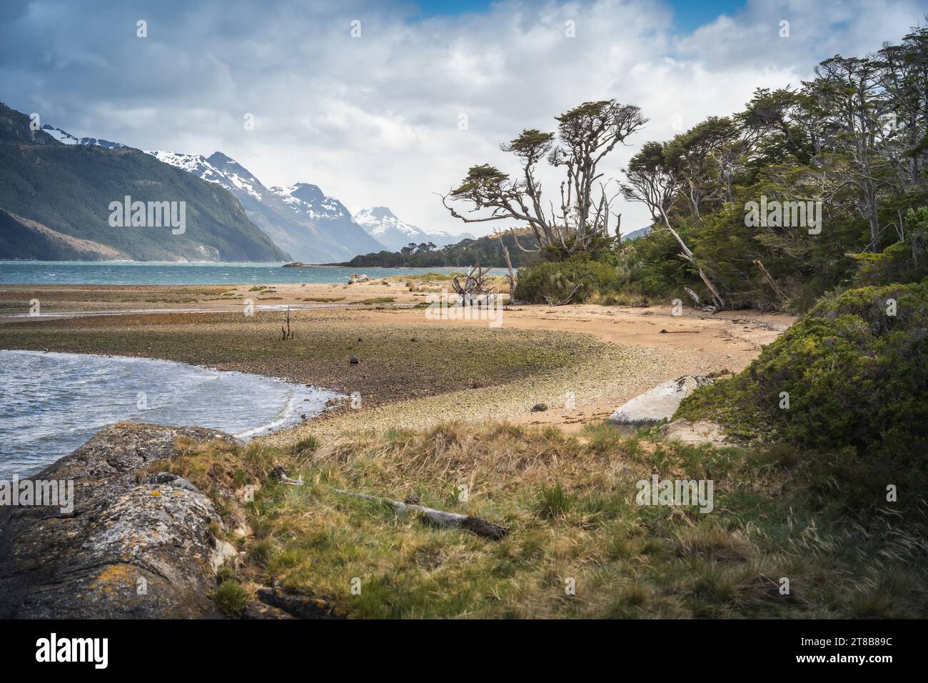 Beagle Channel Meerenge im Tierra del Fuego Archipel, Chile Stockfoto