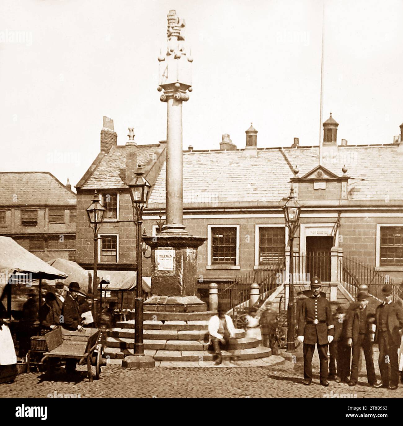 Market Cross, Carlisle, viktorianische Zeit Stockfoto