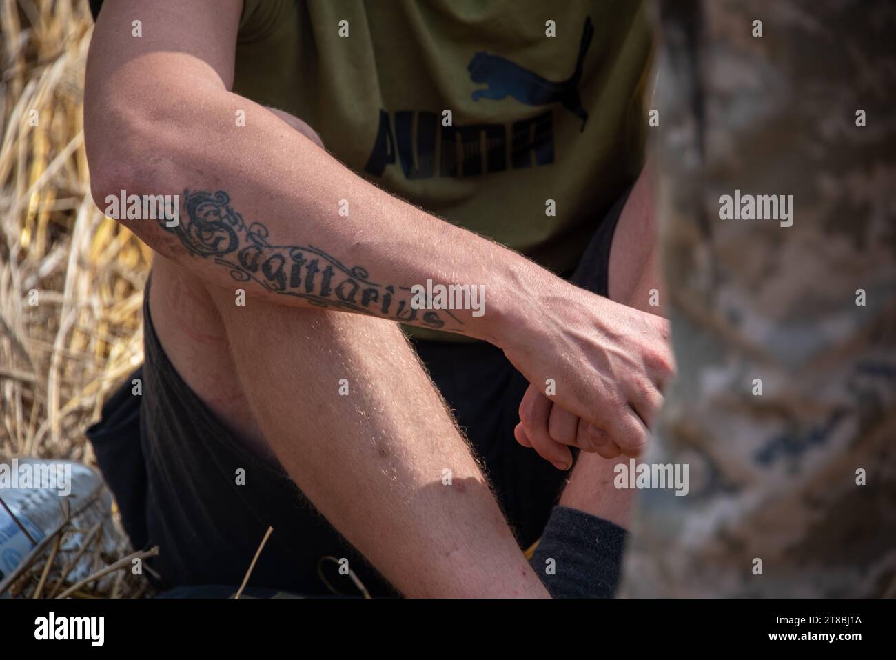 Soldaten in Donezk, Ukraine, 2023 Stockfoto