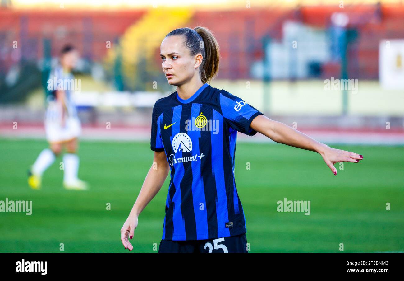 Biella, Italien. März 2021. Biella, Italia, 19. November 2023: Frederikke Thøgersen (25) Inter in Aktion während des Spiels Juventus vs Inter (Marangon Andrea/SPP) Credit: SPP Sport Press Photo. /Alamy Live News Stockfoto