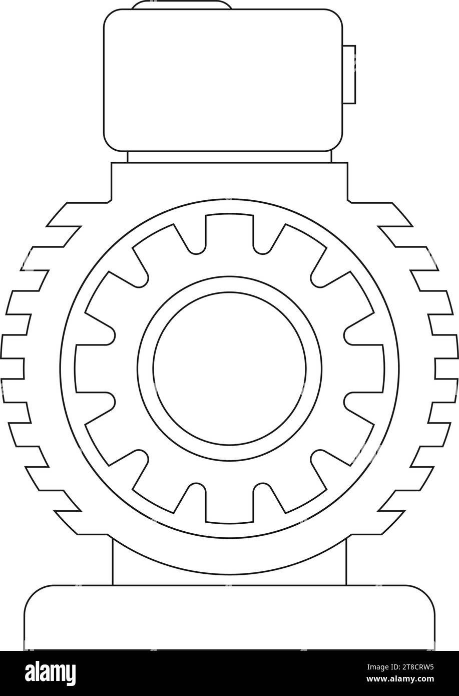 Elektromotor-Symbol Vektordarstellung Logo-Design. Stock Vektor