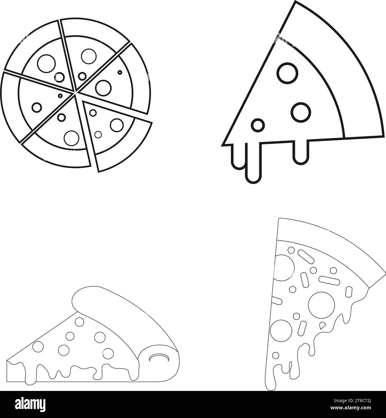 Pizza Icon Vektor Illustration Design Stock Vektor