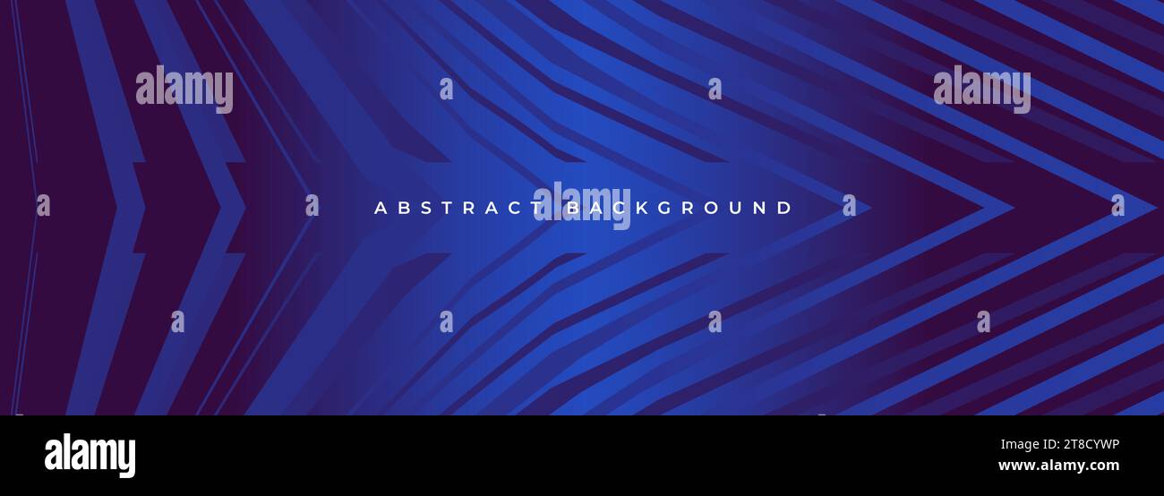 Dunkler, abstrakter, moderner Hintergrund in 3D mit blauen leuchtenden Streifen. Futuristisches Technologiekonzept für Banner, Hintergrund, Tapete, Cover Stock Vektor