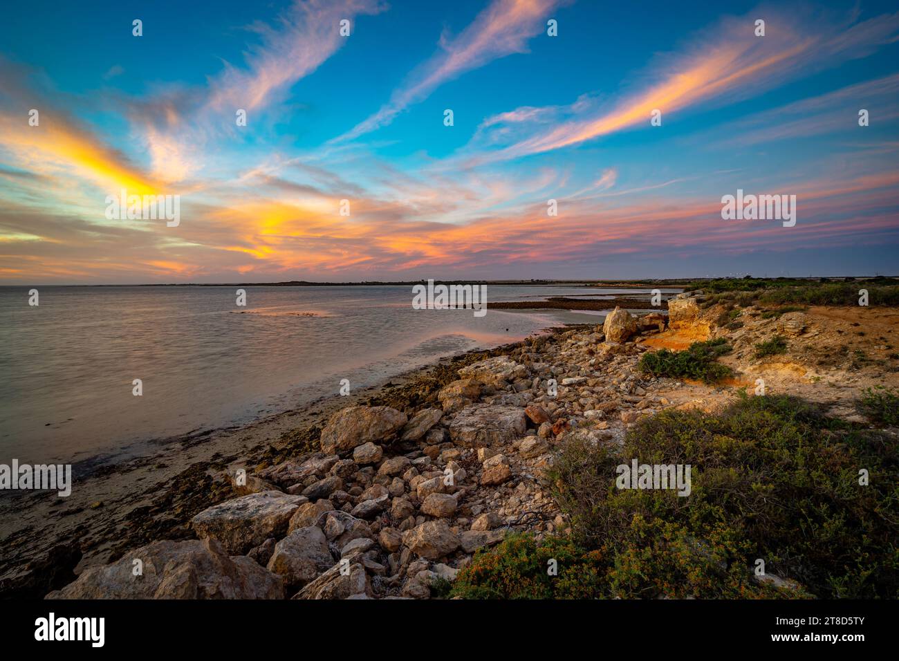 Wunderschöner Sonnenuntergang in Ceduna, South Australia Stockfoto