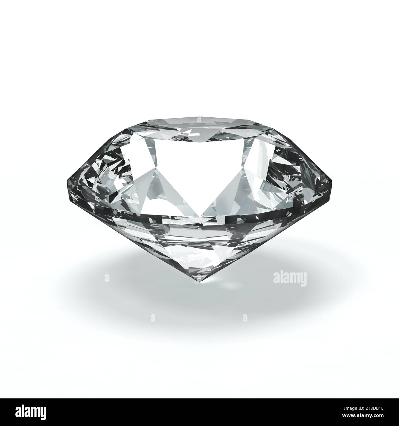 Diamant, Juwel, Edelstein, auf weißem Hintergrund Stockfoto