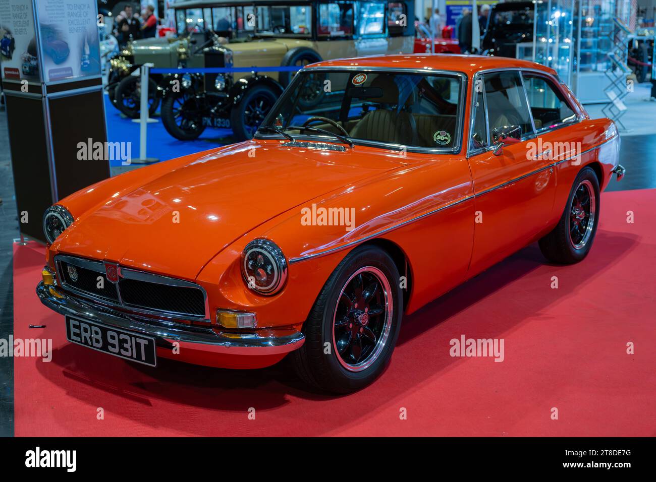 Ein MG B GT auf der Classic Car Show, NEC, Birmingham Stockfoto