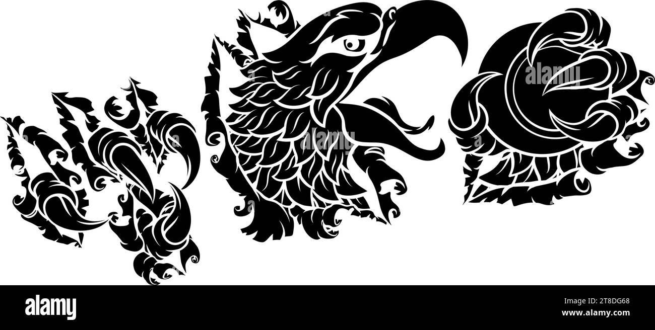 Glatze Eagle Hawk Ripping Tennis Ball Mascot Stock Vektor