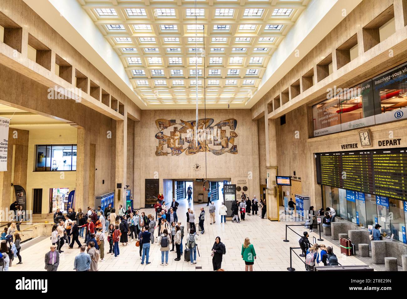 Halle am Hauptbahnhof Brüssel, Brüssel, Belgien Stockfoto