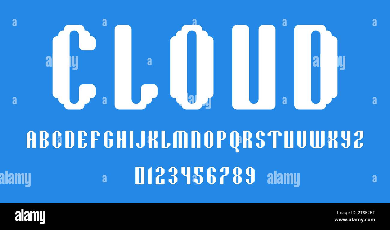 Satz von Alphabeten font Buchstaben und Zahlen moderne abstrakte Design Vector Illustration Stock Vektor