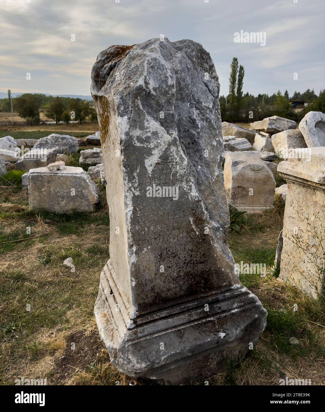 Antike Ruinen der Stadt Aizanoi. Zeus Tempel, Kutahya - Türkei Stockfoto