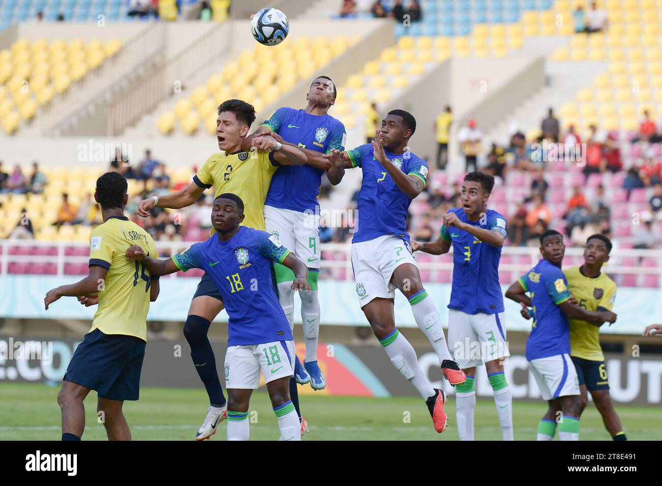Surakarta, Indonesien. 20. November 2023. Ecuador gegen Brasilien - Achtelfinale: FIFA U-17-Weltmeisterschaft im Manahan-Stadion. Quelle: Meng Gao/Alamy Live News Stockfoto