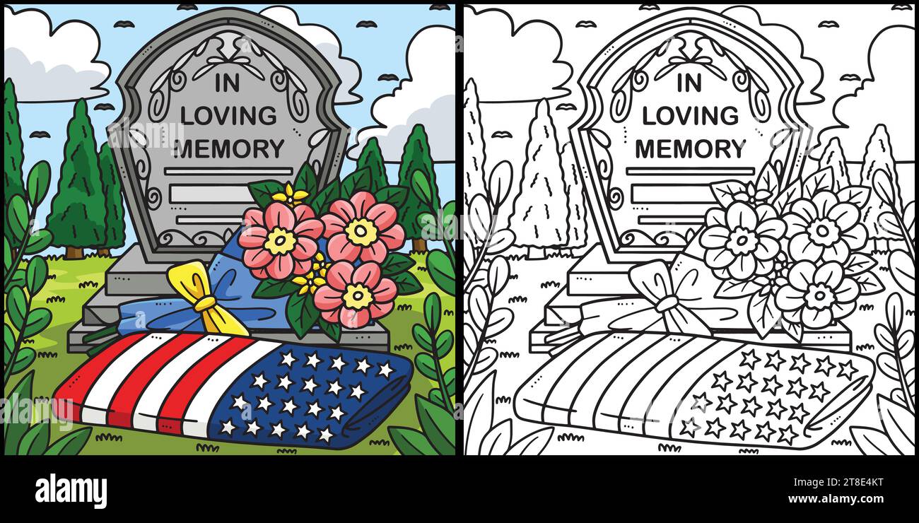 Memorial Day In Loving Memory Illustration Stock Vektor