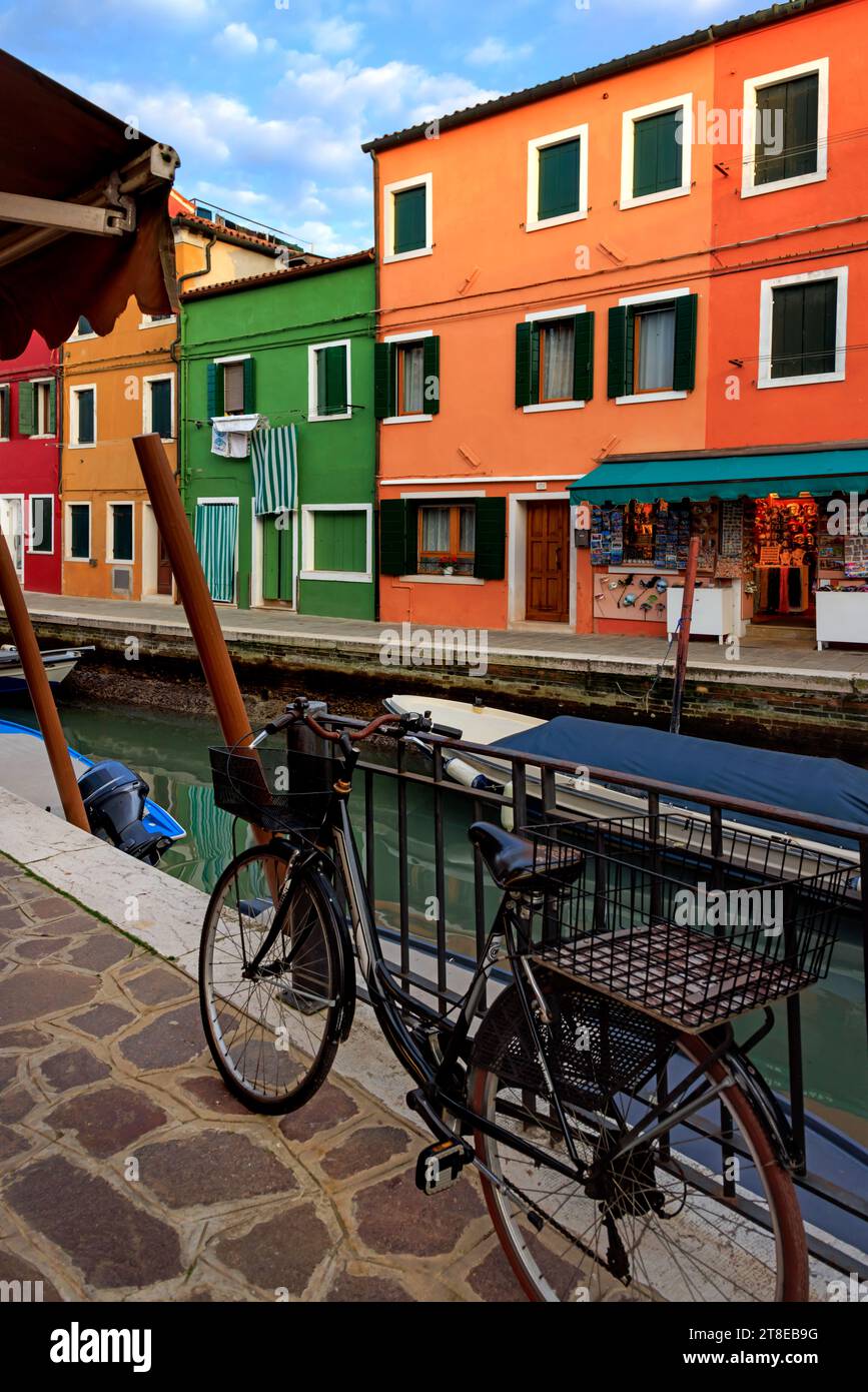 Burano, einer Insel in der Lagune von Venedig Stockfoto