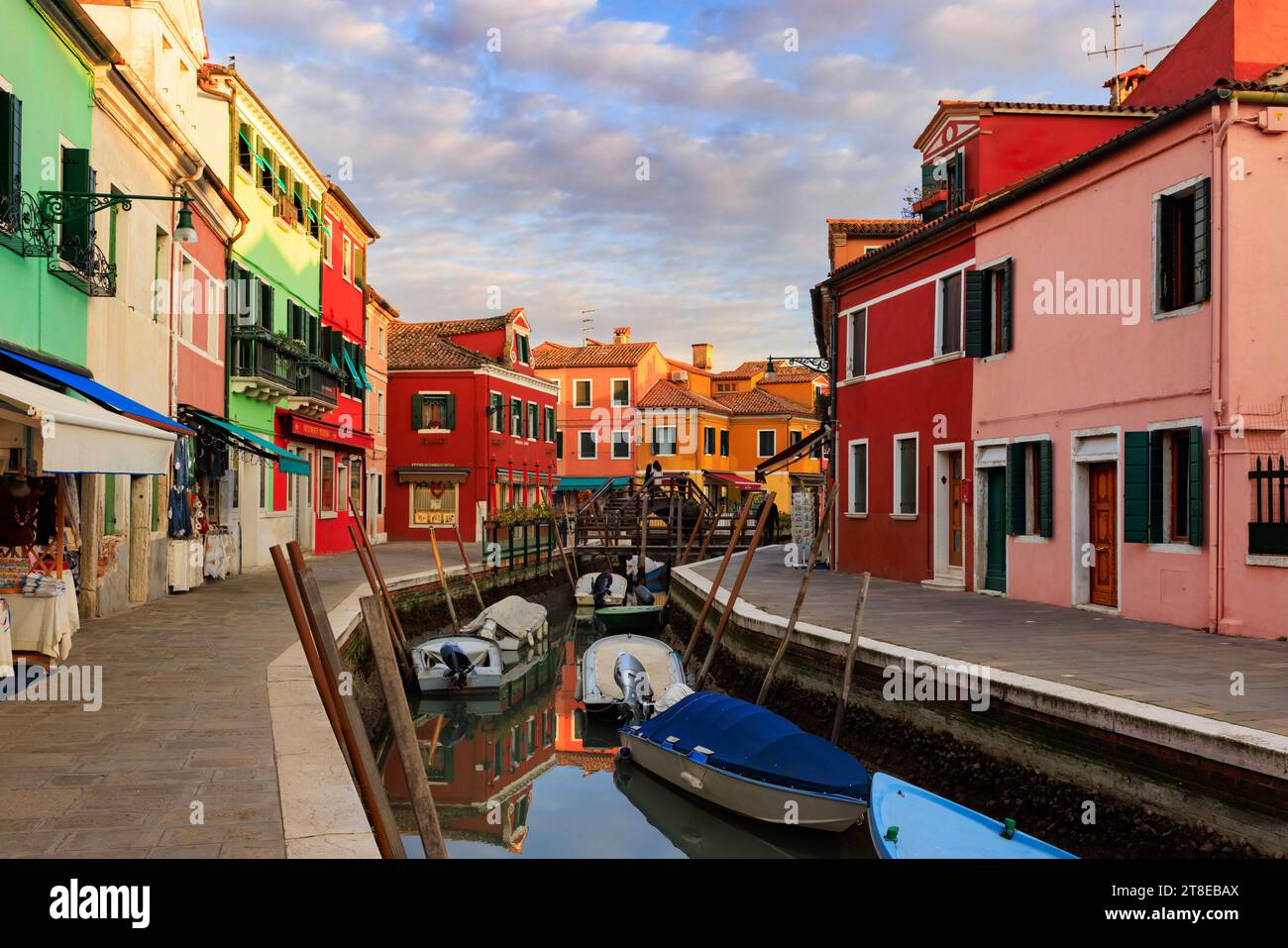 Burano, einer Insel in der Lagune von Venedig Stockfoto