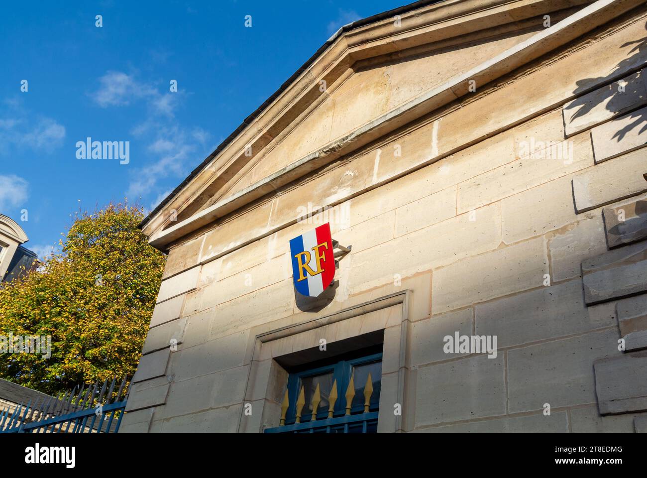 Paris, Frankreich, der Staat der Hochschulbildung und Forschung (französisch, ministere de l'enseignement superieur et de la recherche) im lateinischen Viertel, Stockfoto